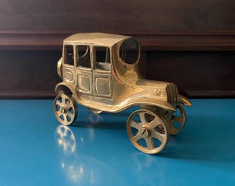 Vintage Brass Decorative Model-T Car Automobile