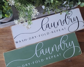 Laundry Sign - farmhouse style sign - rustic home decor - wooden signs for the home