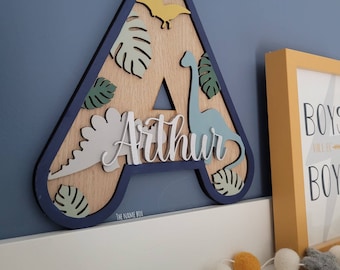 Dinosaur theme letters - Dinosaur name sign