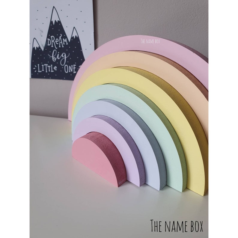 pastel wooden rainbow