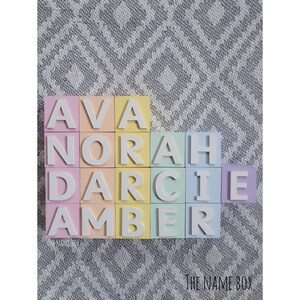 Personalised wooden name blocks, Nursery blocks, wooden letters blocks image 4