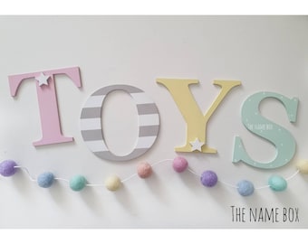 Toy box letters, Personalised children's toy box letters, wall letters, wooden letters - design your own toy box letters