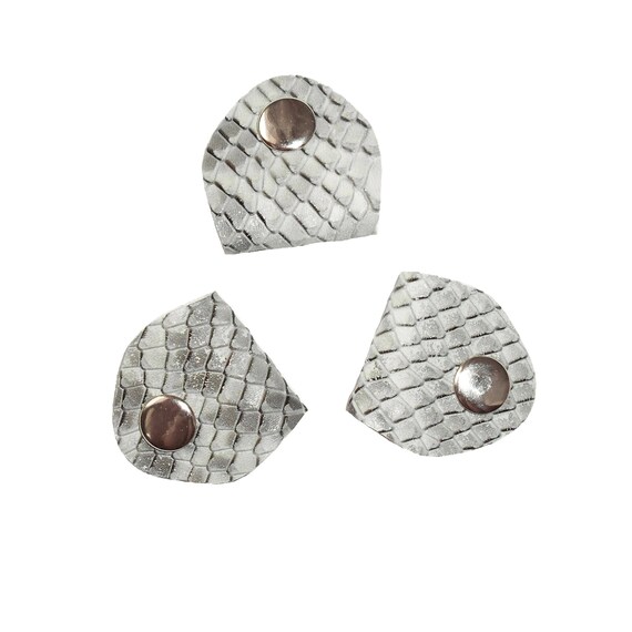 earbud holder Office decor sets set of two cable winder genuine leather cord organizer ROSIE Set 2pcs
