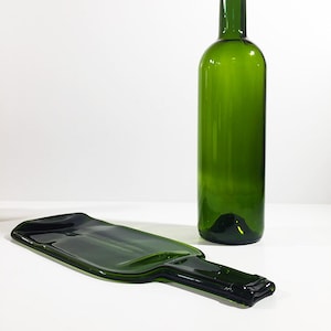 Plateau surcyclé bouteille vin fondue - vin rouge de Bordeaux - Verre recyclé -  Upcycling