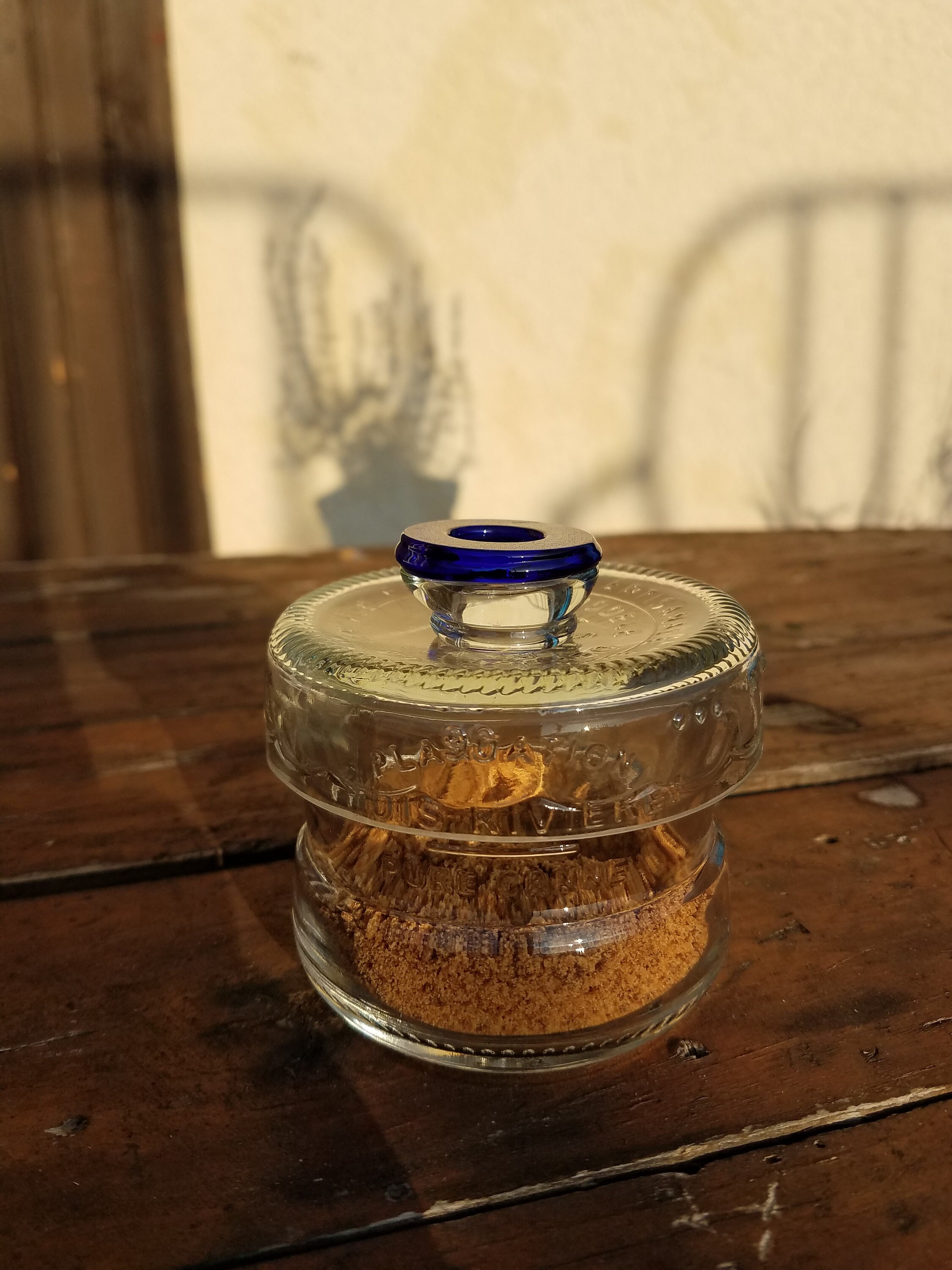 Recycled glass jar or bulk product jar Upcycling unique Etsy