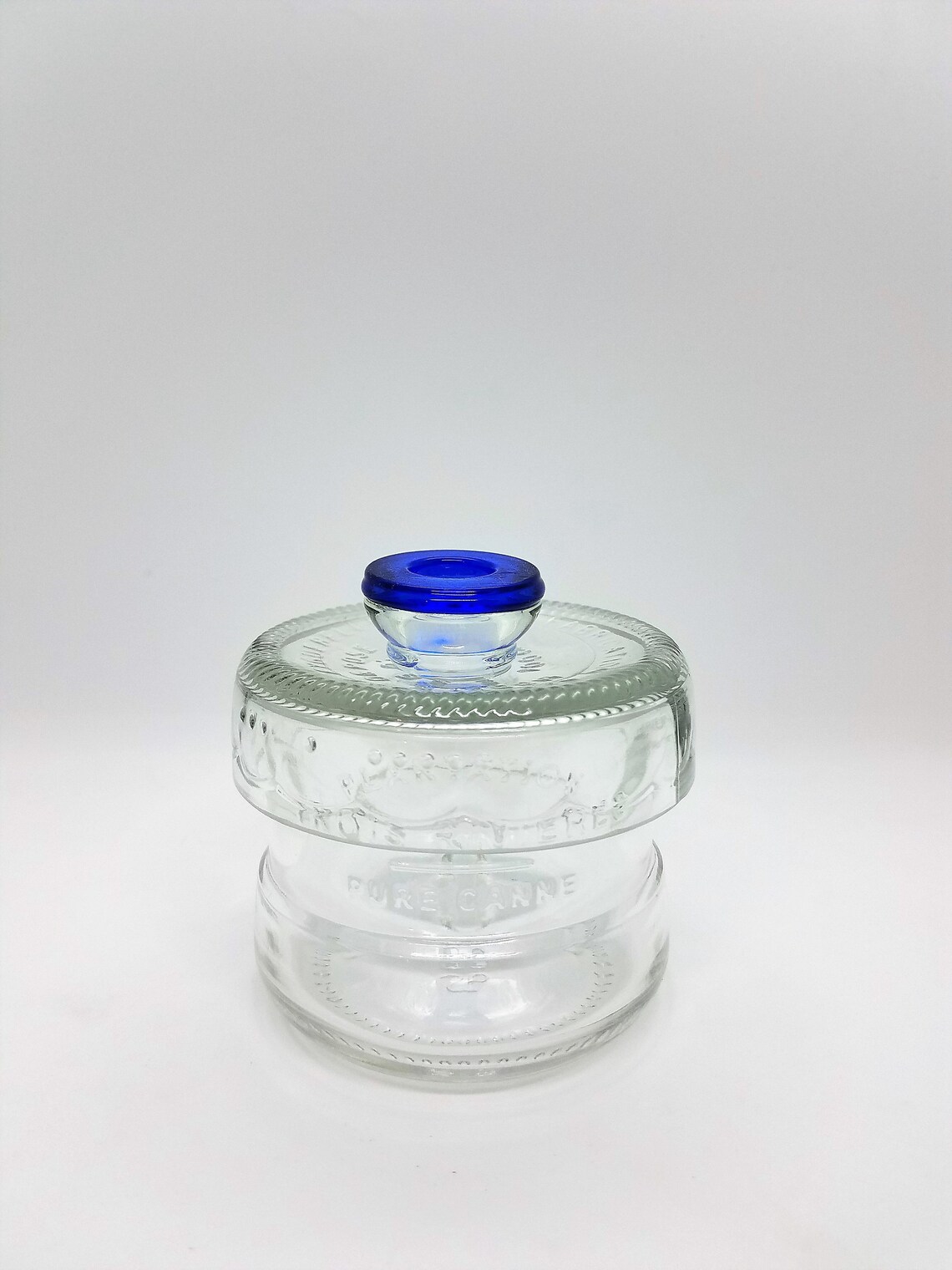 Recycled glass jar or bulk product jar Upcycling unique Etsy