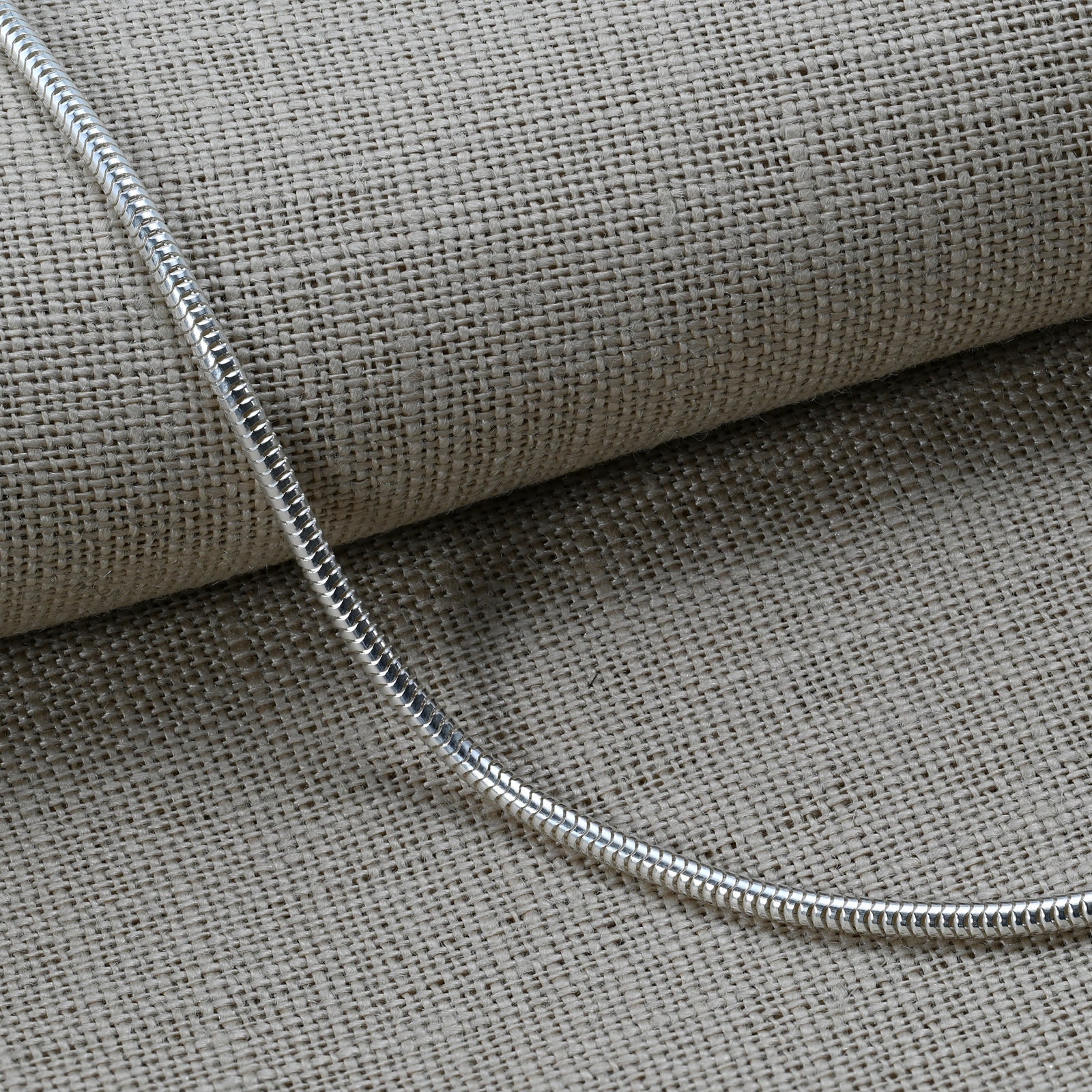 925 Sterling Silver Real Snake 1.9mm Chain Necklace 18 20 22