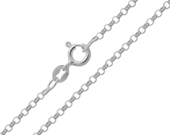 925 Sterling Silver Belcher Rolo 2mm Chain Necklace 14 16 18 20 22 24 26 28 30 inches