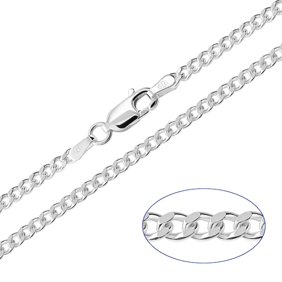 2.4mm Rope Chain Necklace, Sterling Silver, Men's Necklaces