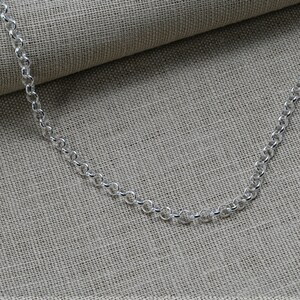 925 Sterling Silver Belcher Rolo 3.4mm Chain Necklace 16 18 20 22 24 26 28 30 inches image 2