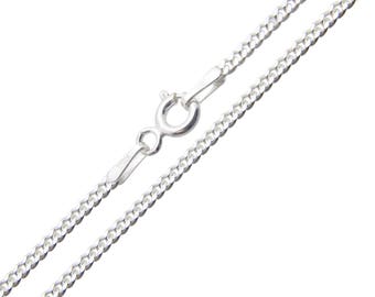 925 Sterling Silver Curb 1.8mm Chain Necklace 16 18 20 22 24 26 28 30 inches