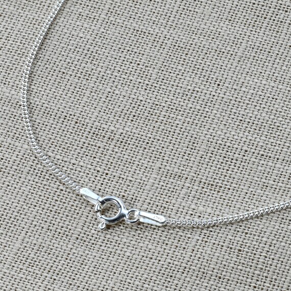 thumbnail image 2 of Sterling Silver High Polished Curb Chain Necklace – 1.2mm To 16.4mm Widths – 8" To 30" Lengths 2 of 6