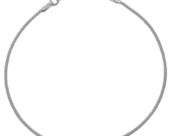 Sterling Silver Popcorn Bracelet 1.2mm 6.5" 7" 7.5" inches