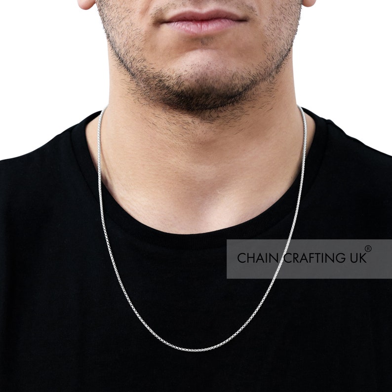 925 Sterling Silver Box Rounded 2mm Chain Necklace 16 18 20 22 - Etsy
