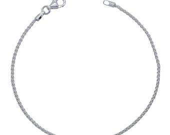 Sterling Silver Spiga Bracelet 1.3mm 6.5" 7" 7.5" inches