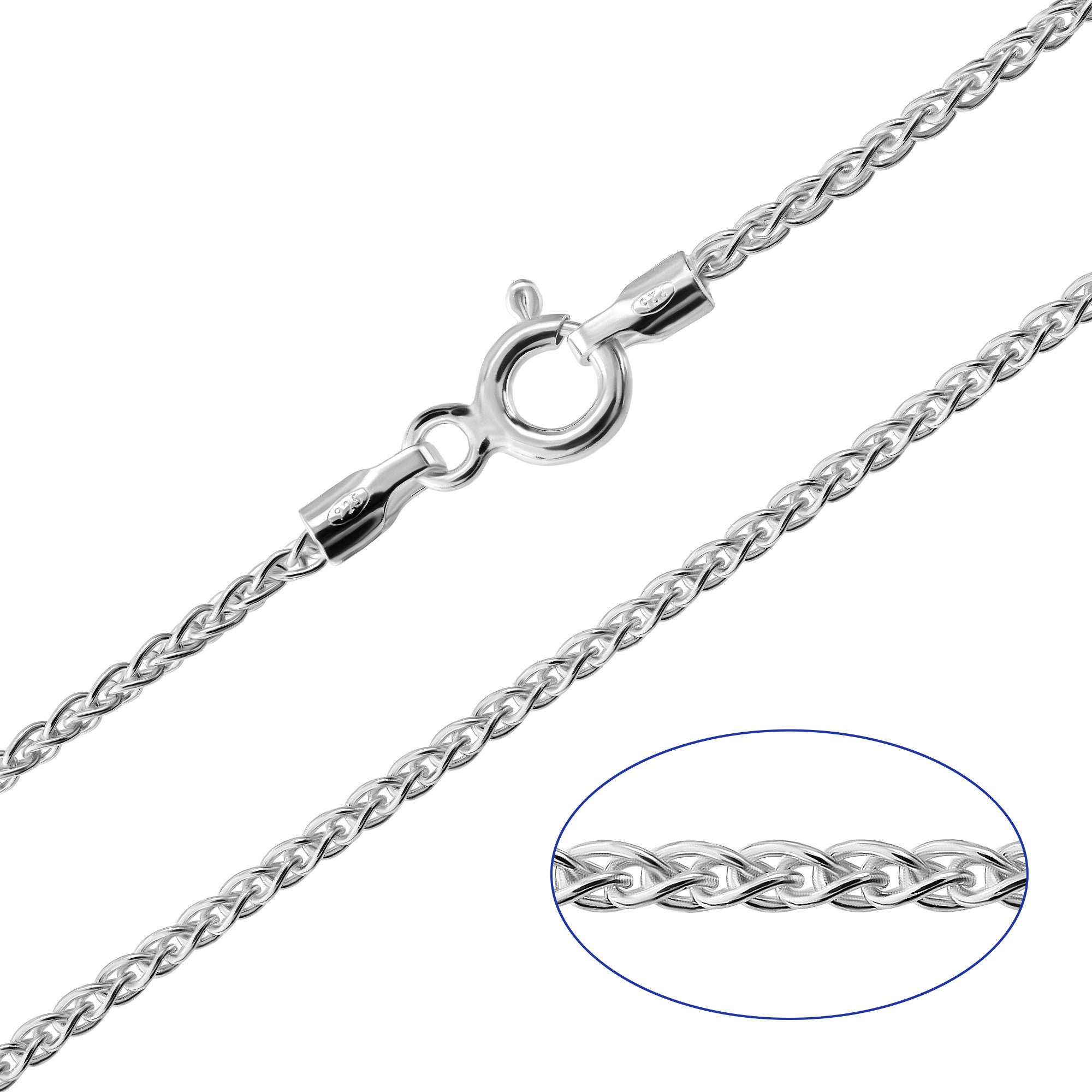 925 Sterling Silver 5.2mm Miami Cuban Link Chain 16'' 18'' 20'' 22'' 24