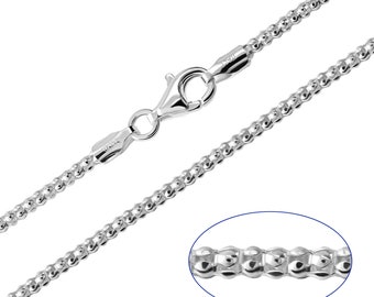 925 Sterling Silver Popcorn 2mm Chain Necklace 16 18 20 22 24 26 28 30 inches