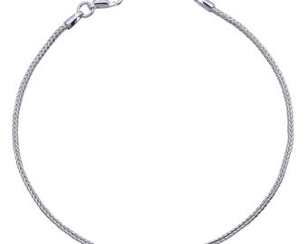 Sterling Silver Foxtail Bracelet 1.5mm 6.5" 7" 7.5" inches
