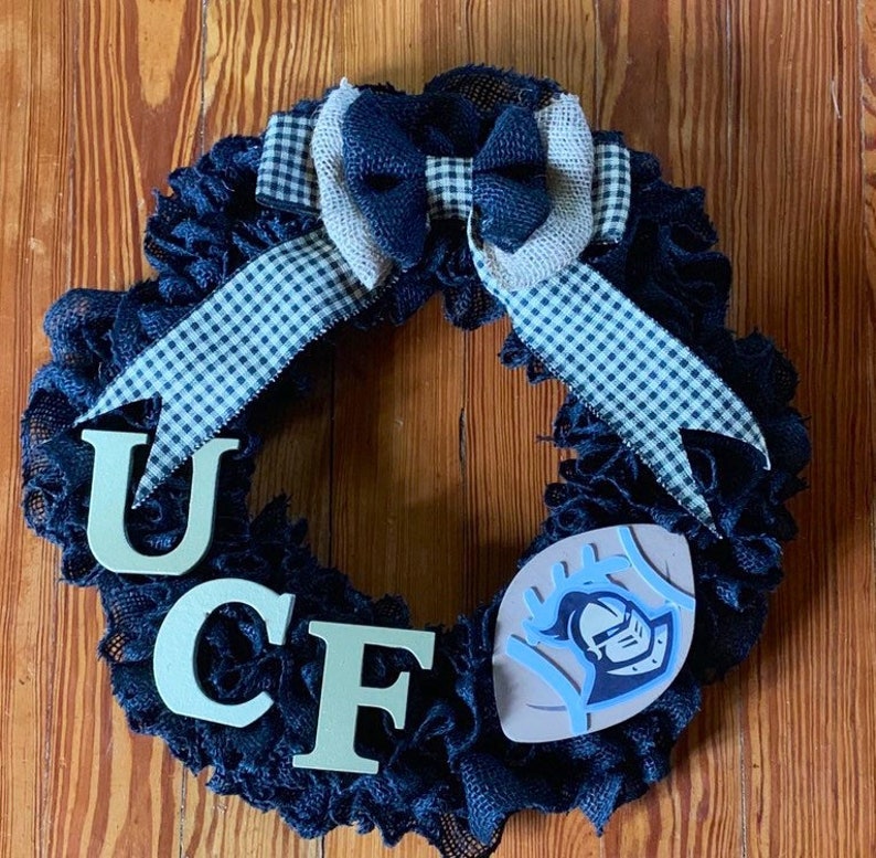 SEC college football university of central florida college gift UCF knight UCF Wreath burlap wreath knight wreath
