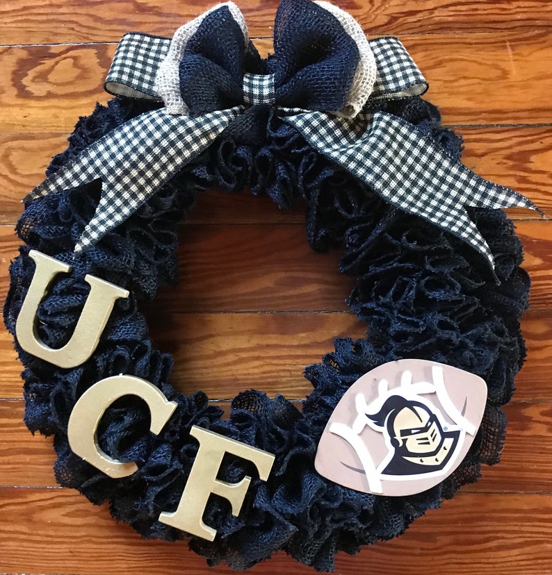 SEC college football university of central florida college gift UCF knight UCF Wreath burlap wreath knight wreath