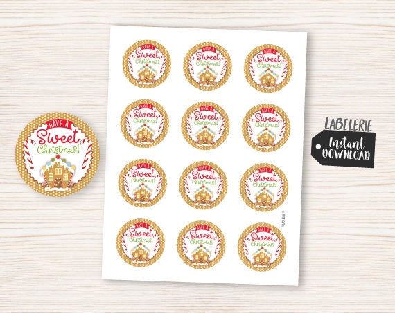 Instant Download Mason Jars Christmas Labels 2 Labels - Etsy