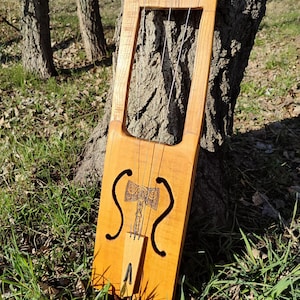 3 String Base Tagelharpa, jouhikko, Viking violin bowed lyre