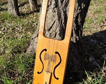 3 String Base Tagelharpa, jouhikko, Viking violin bowed lyre