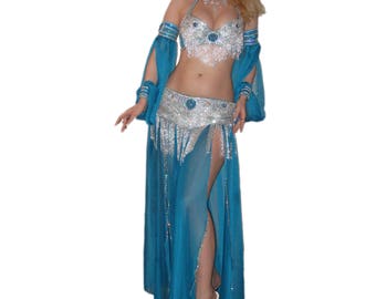 Custom Made Belly Dance Costume: Egyptian Stitched Outfit