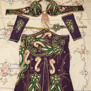 Custom Belly Dance Costume: Handmade Egyptian Oriental Ensemble
