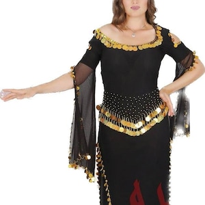  Disfraz de baile del vientre de Bollywood - Disfraz de baile de  gasa de Halloween con velo de cabeza para mujer, Fucsia : Ropa, Zapatos y  Joyería