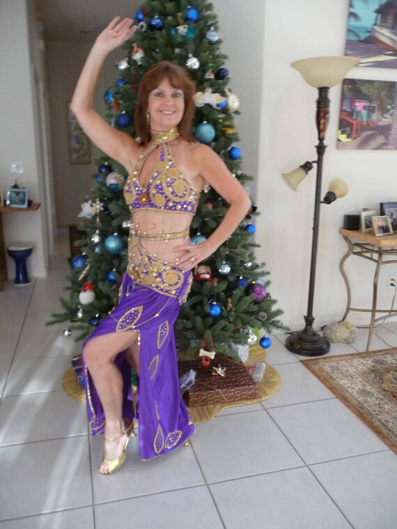 Custom Belly Dance Costume: Handmade Egyptian Oriental Dance Set