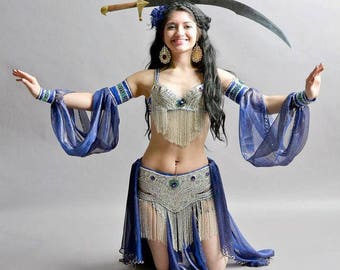 Custom Belly Dance Costume: Handmade Egyptian Oriental Dance