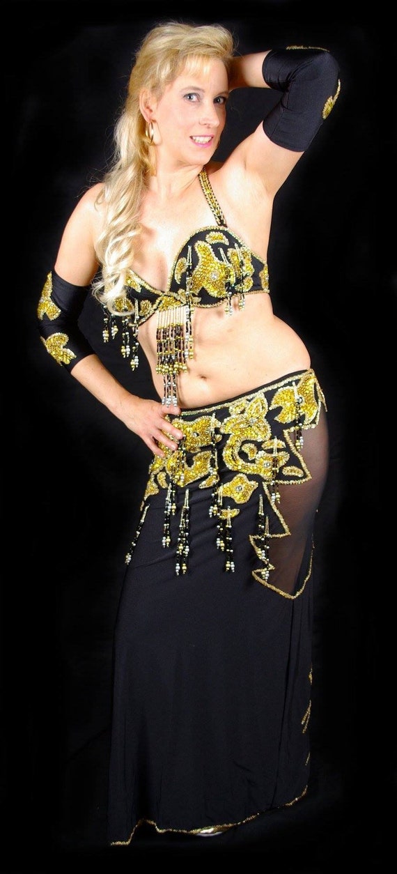 Traje de danza del vientre profesional egipcio, vestido de bellydance hecho  a medida, danza oriental gitana, bauchtantz, traje danse orientale, hecho a  mano -  México