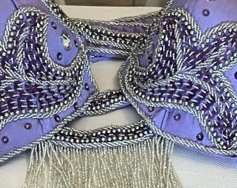New Egyptian Belly Dance Costume Bra, Custom-Made, Handmade embroidery oriental Bra
