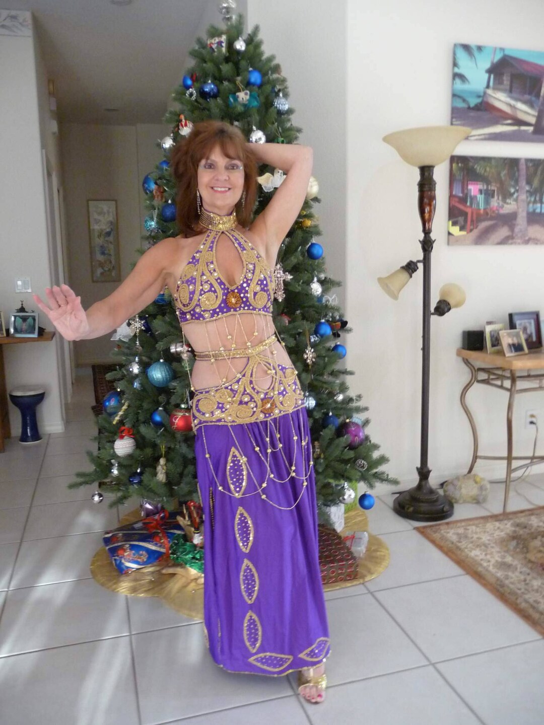 Custom Belly Dance Costume: Handmade Egyptian Oriental Dance Set