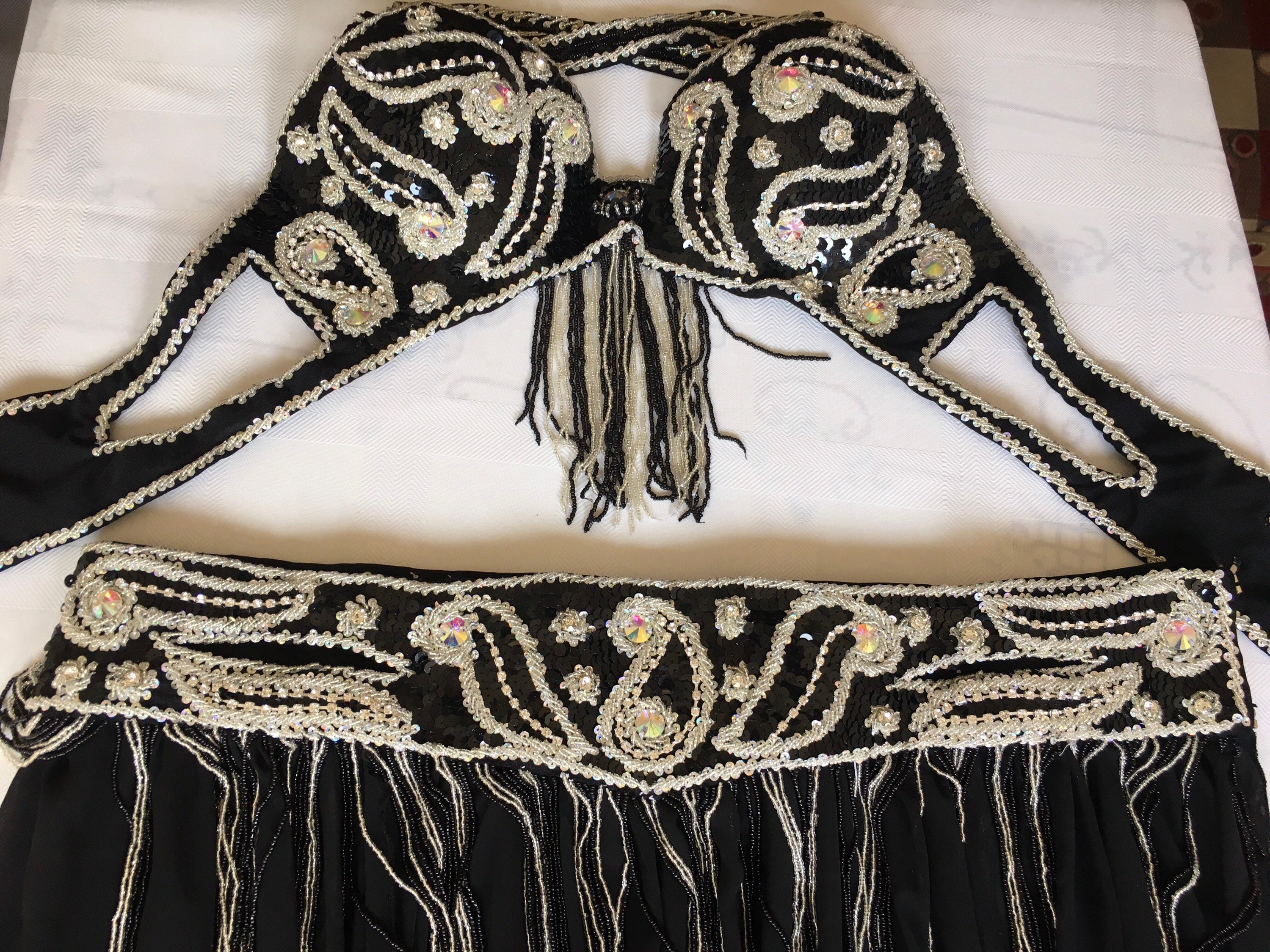 Buy Custom Made Belly Dance Costume: Egyptian Professional Outfit