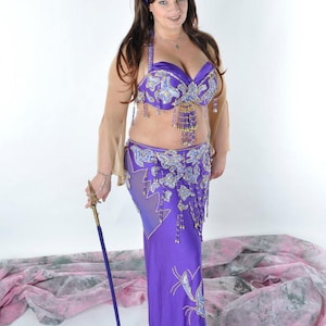 Custom Belly Dance Costume: Handmade Embroidered Oriental Outfit