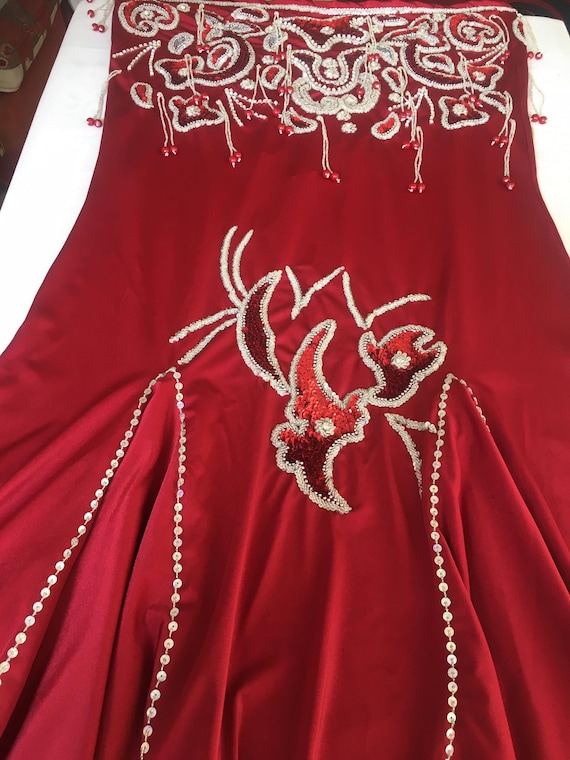 Egyptian Sexy Belly Dance Skirt Handmade Embroidered Wide Etsy