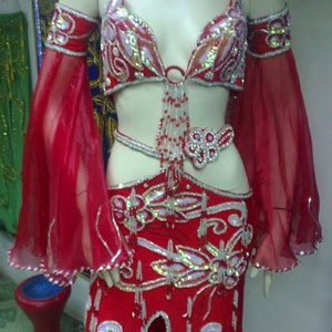 Egyptian Belly Dance Costume: Custom-Made Embellished Dance Set