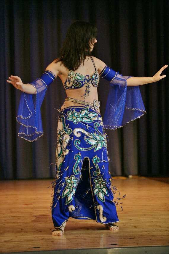 Traje de danza oriental naranja