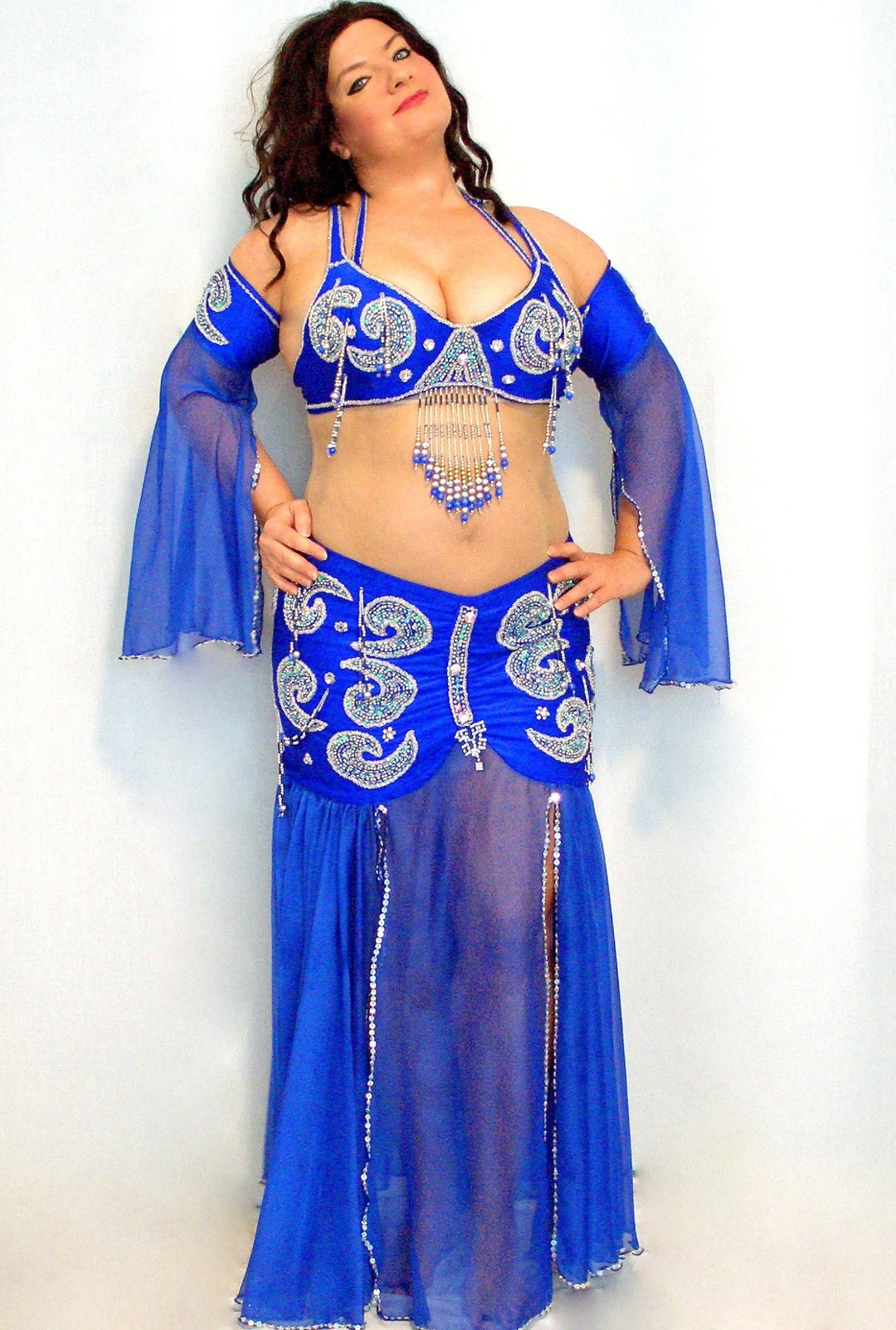 Belly Dance Costume Bra+Skirt 2pc/set Luxury Bellydance Wear Dancing  Outfots | eBay