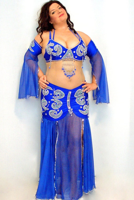 Ceinture de danse orientale Belly dance Bleu Bazar indien