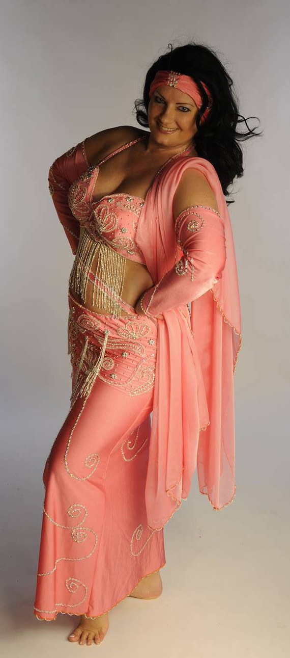 Custom Made Belly Dance Costume: Embroidered Oriental Outfit - Etsy