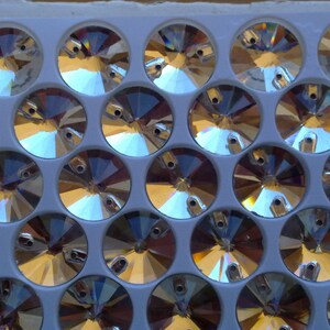 Clear Glass Sew-On Rhinestones: Flat Back Crystals (14mm)