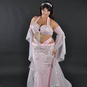 Custom Made Belly Dance Costume: Embroidered Oriental Outfit