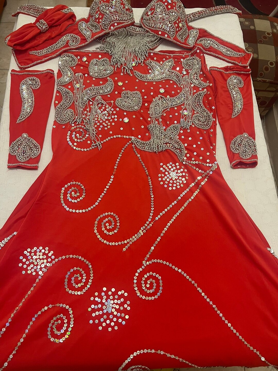 Buy Custom Egyptian Belly Dance Costume: Handmade Embroidered
