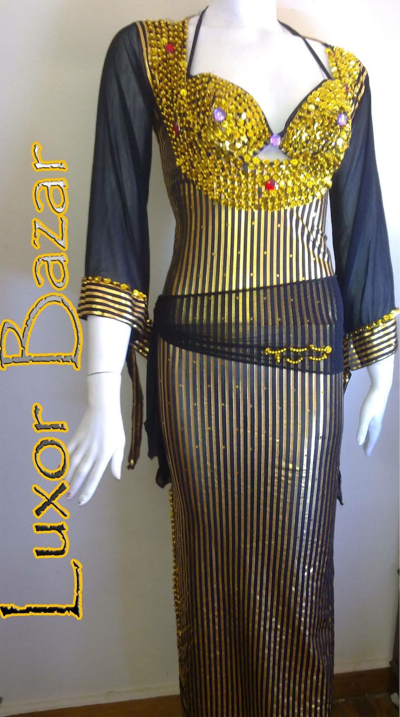Egyptian Belly Dance Costume Saidi Dress Baladi Galabeya Etsy