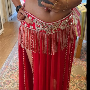 Handmade Egyptian Belly Dance Costume – Professional Bra, Skirt & Belt Set – Custom-Made Authentic Dancewear