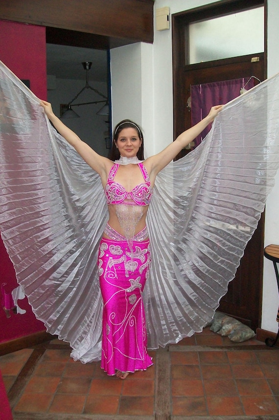 women's light pink arabian dance dress middle eastern womens arabian costume embroidery round neck