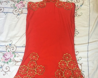 Custom Belly Dance Costume: Embroidered Floral Oriental Dress - Etsy